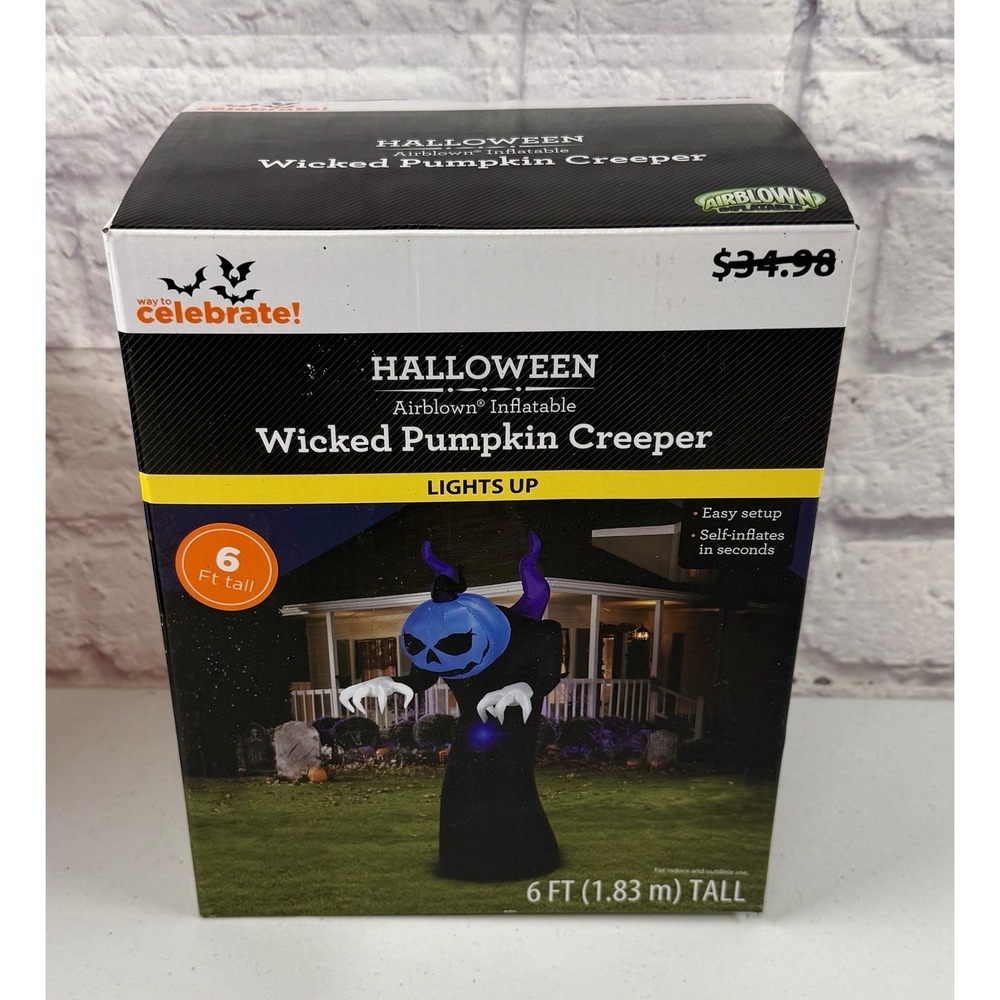 Gemmy 6' Airblown Inflatable Wicked Pumpkin Creeper Halloween Airblown BRAND NEW